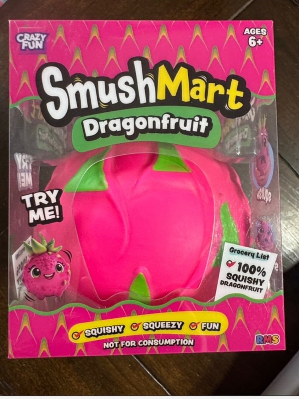 Dragonfruit Squishy Toy - Bright Pink